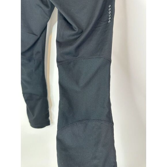 Nike Leggings Womens Small Cropped Mesh Panels Dri Fit Running Black Athletic - Picture 5 of 16